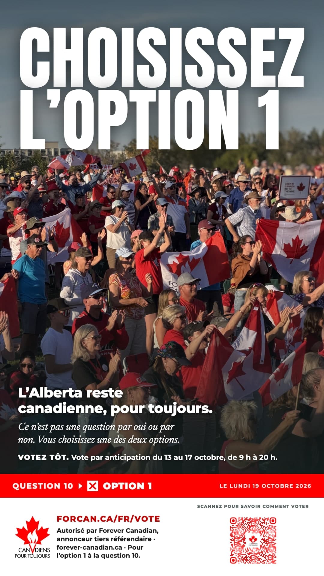 Choisissez l’option 1 — L’Alberta reste canadienne, pour toujours.